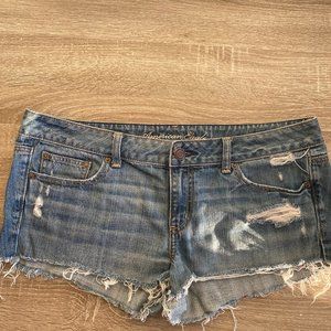 Distressed American Eagle Jean Shorts 14